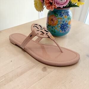 Tory Burch Patent Miller Thong Sandals (10.5)